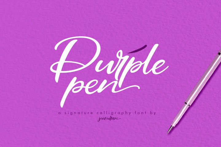 Пример шрифта Purple Pen #1